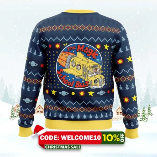 wahoo the magic school bus ugly christmas sweater 2