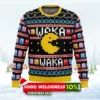 waka waka pac man ugly christmas sweater 1