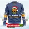 wake me when you need presents halo ugly christmas sweater 1