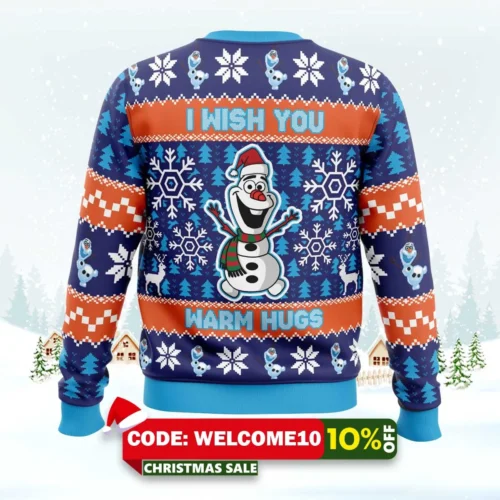 warm hugs frozen ugly christmas sweater 2