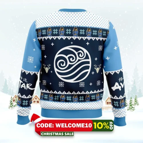 waterbenders water tribe avatar ugly christmas sweater 2