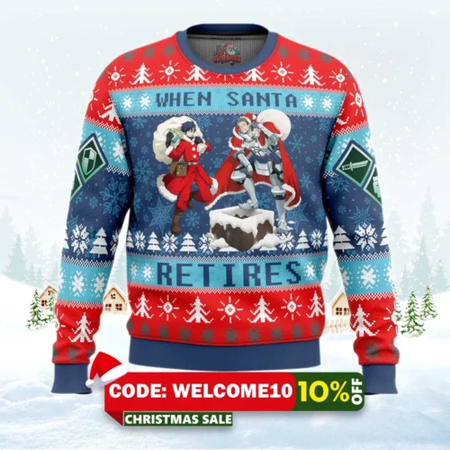 when santa retires log horizon ugly christmas sweater 1