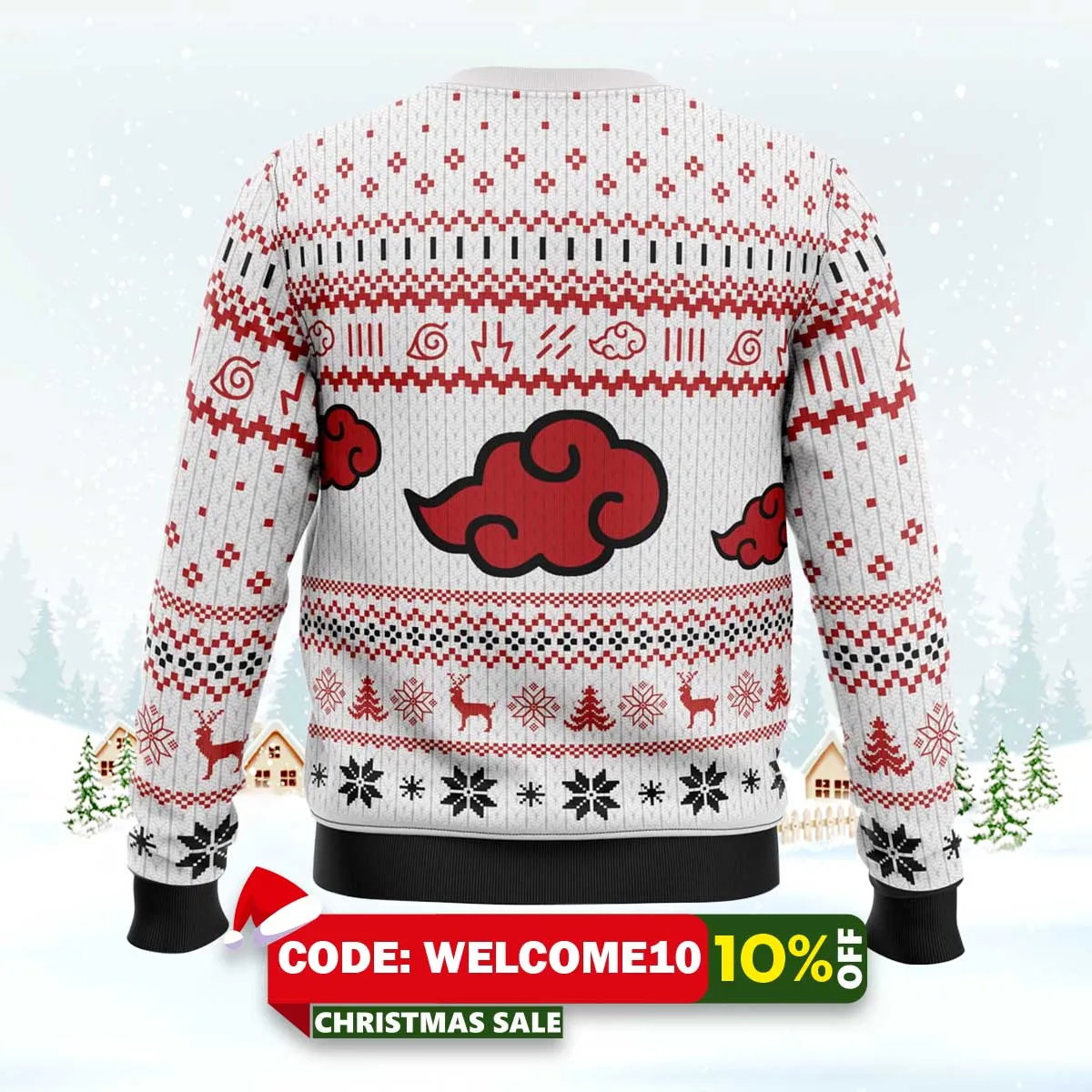 white christmas akatsuki christmas sweater 2 white christmas akatsuki christmas sweater 2