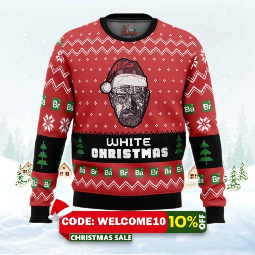 white christmas breaking bad ugly christmas sweater 1