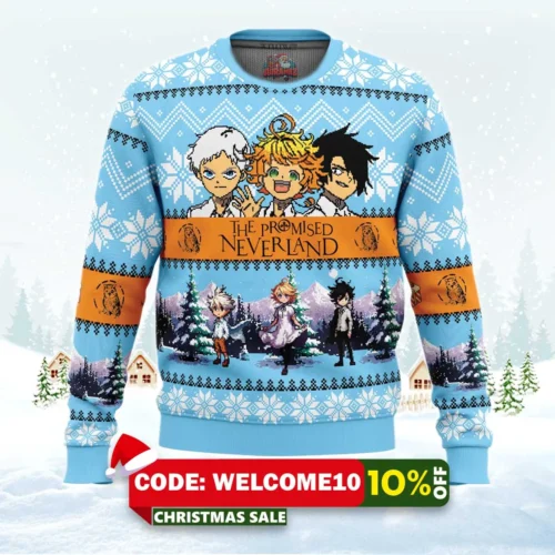 white christmas the promised neverland ugly christmas sweater 1