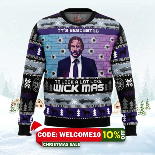wick mas john wick ugly christmas sweater 1