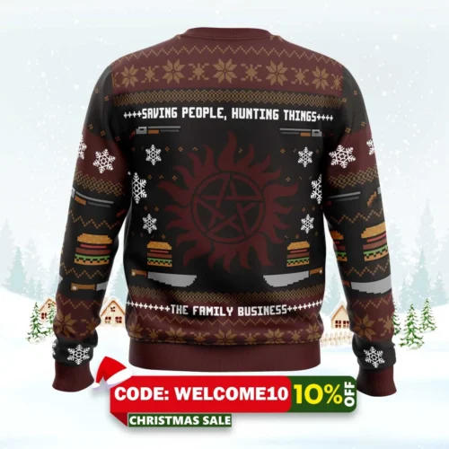 Winchester Christmas Supernatural Ugly Christmas Sweater 1 winchester christmas supernatural ugly christmas sweater 2