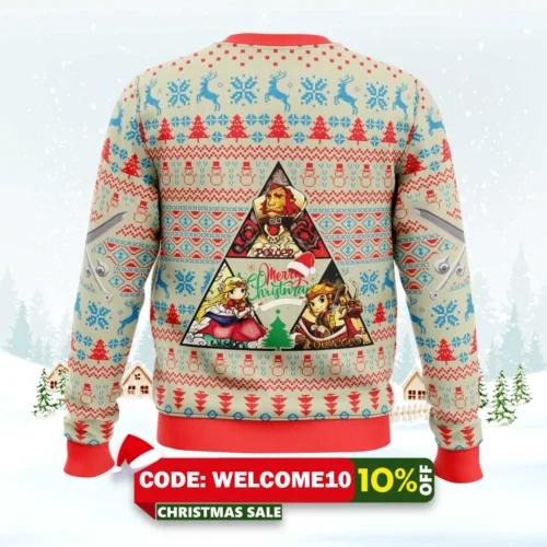 wind waker triangle legend of zelda ugly christmas sweater 2