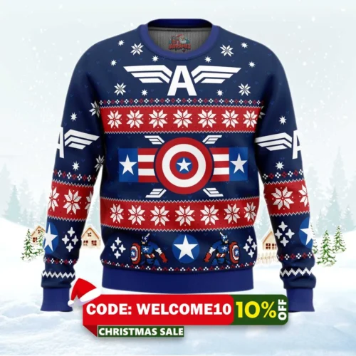 winter soldier captain america marvel ugly christmas sweater 1