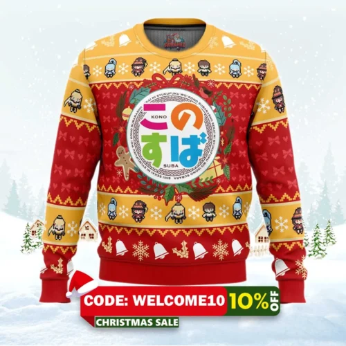 wonderful christmas konosuba ugly christmas sweater 1