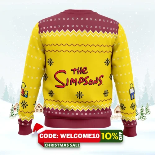 worst xmas ever the simpsons ugly christmas sweater 2