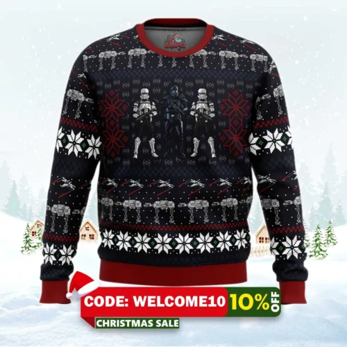 wrath of the empire rogue one star wars ugly christmas sweater 1