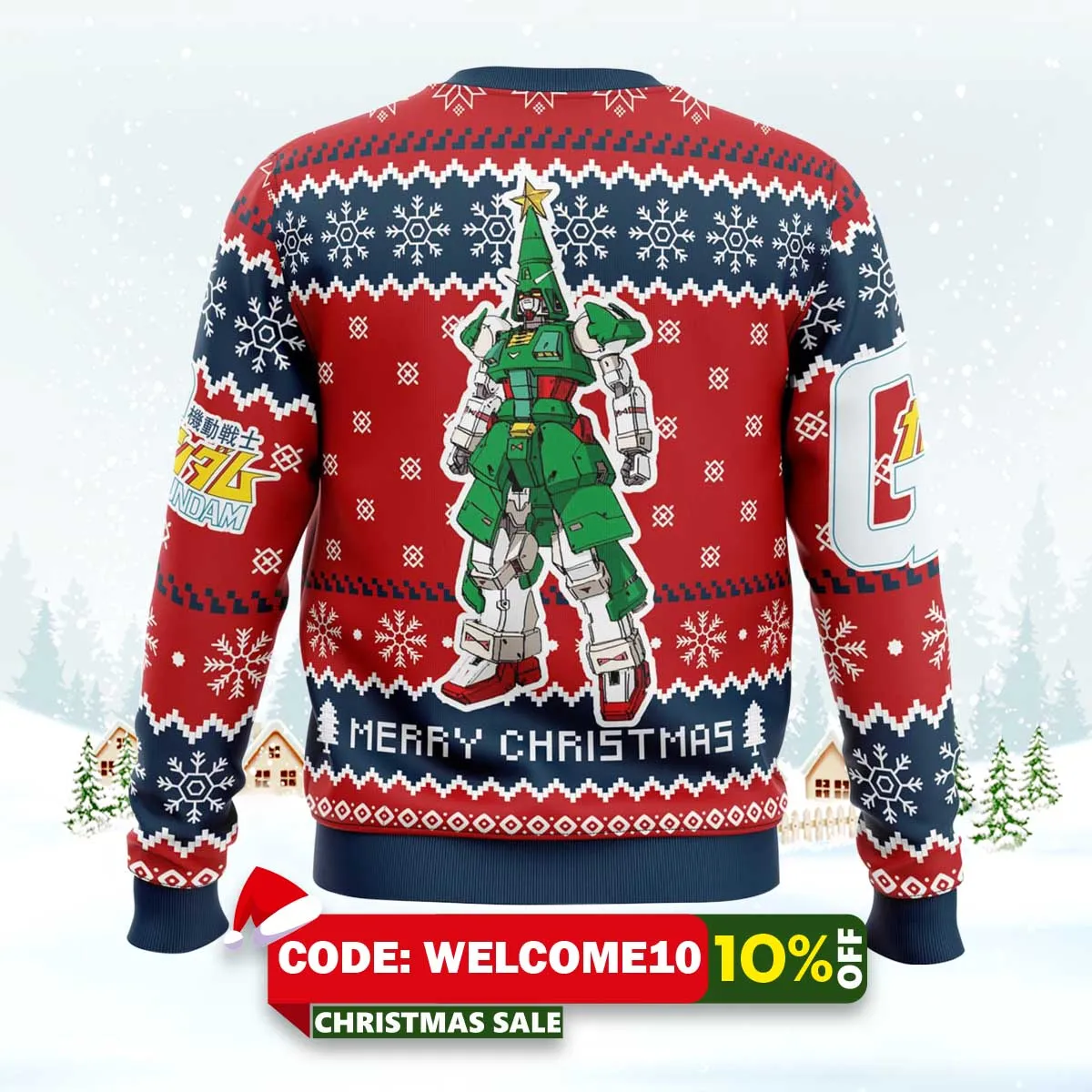 xmas tree gundam ugly christmas sweater 2 xmas tree gundam ugly christmas sweater 2