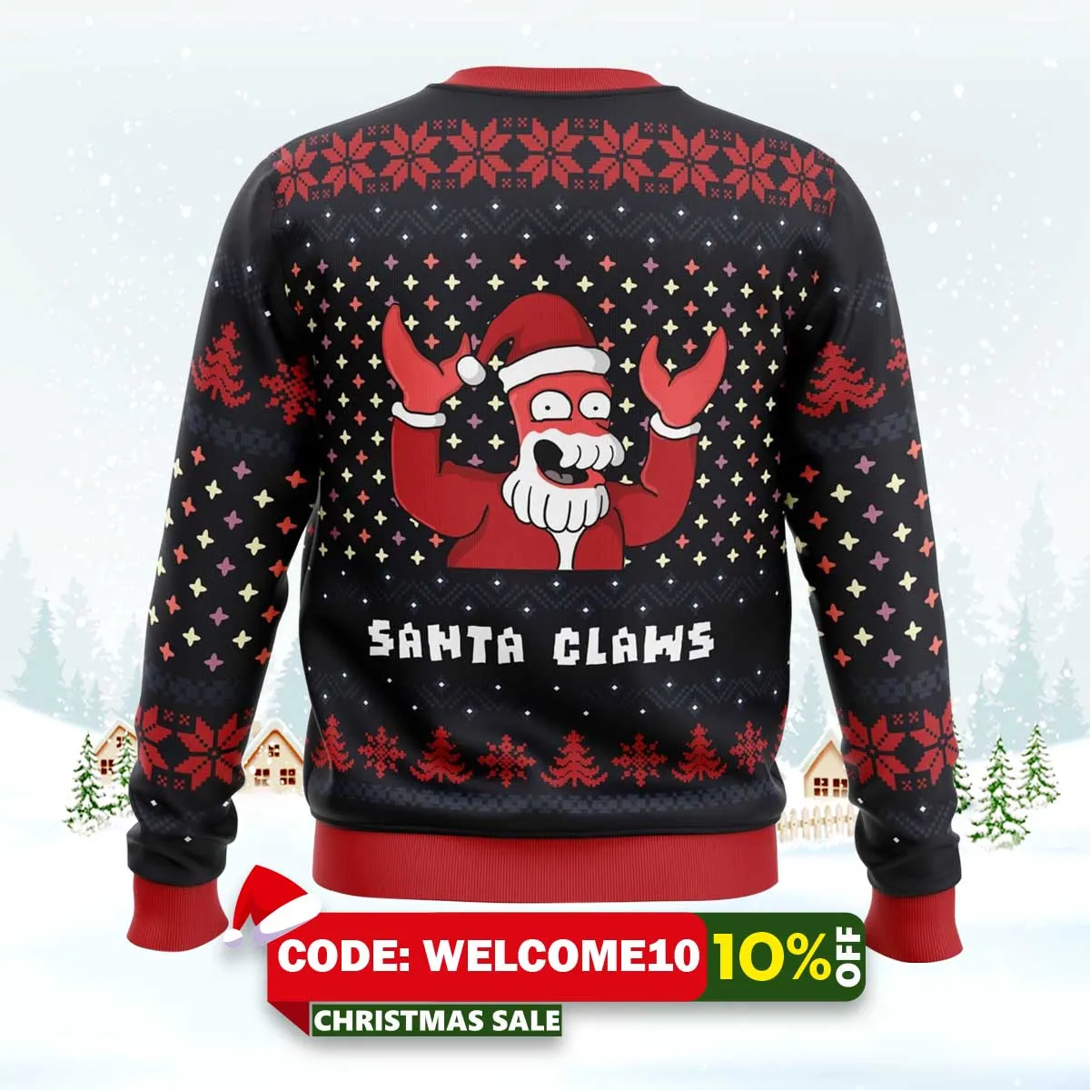 xmas ugly sweater santa claws zoidberg futurama ugly christmas sweater 2 xmas ugly sweater santa claws zoidberg futurama ugly christmas sweater 2