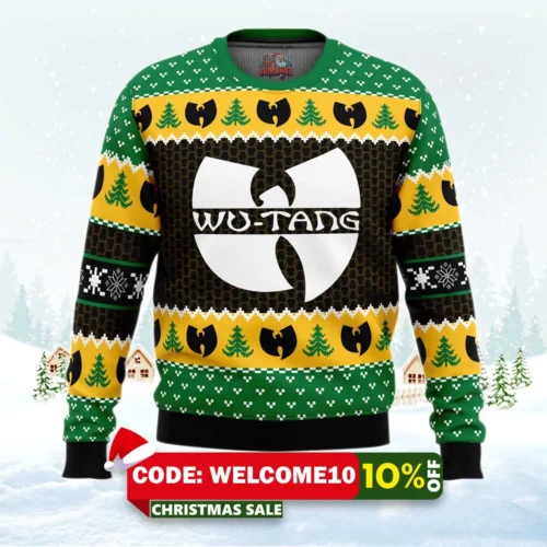 yah it's christmas time yo wu tang clan ugly christmas sweater 1