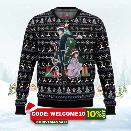 yato hiyori christmas noragami ugly christmas sweater 1