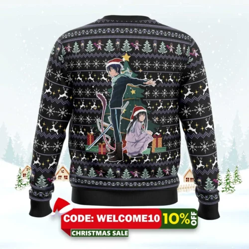 Yato Hiyori Christmas Noragami Ugly Christmas Sweater 1 yato hiyori christmas noragami ugly christmas sweater 2