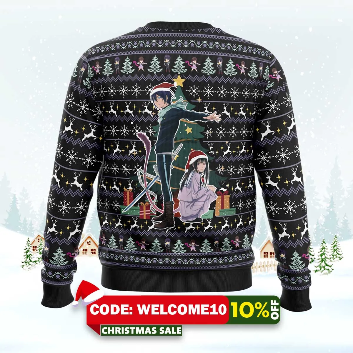 yato hiyori christmas noragami ugly christmas sweater 2 yato hiyori christmas noragami ugly christmas sweater 2
