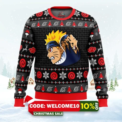 yin yang naruto sasuke ugly christmas sweater 1