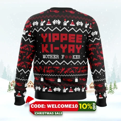 yippe ki yay die hard ugly christmas sweater 2