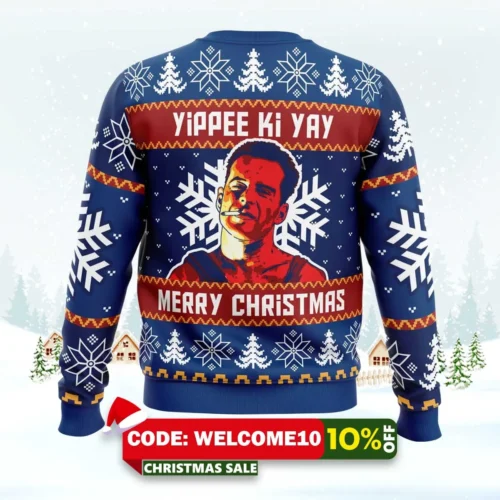 yippee ki yay die hard ugly christmas sweater 2