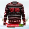 you died resident evil ugly christmas sweater 1