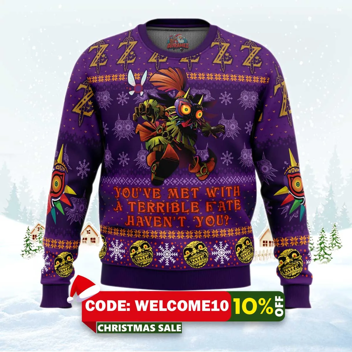 you met with a terrible fate the legend of zelda ugly christmas sweater 1 you met with a terrible fate the legend of zelda ugly christmas sweater 1