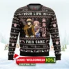 your life is fair game future diary ugly christmas sweater 1