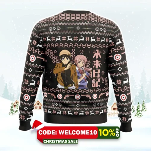 your life is fair game future diary ugly christmas sweater 2