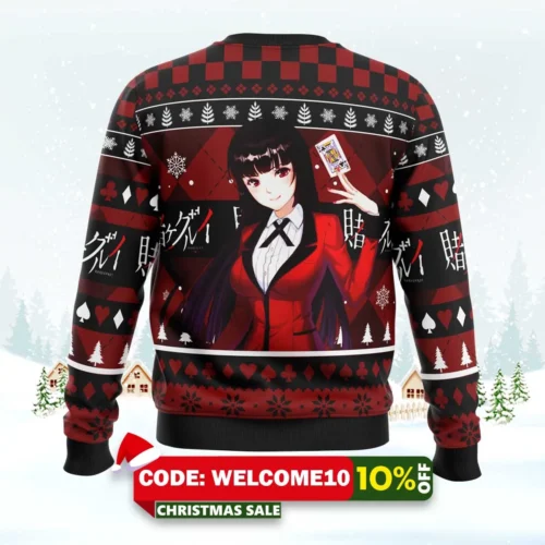 yumeko kakegurui ugly christmas sweater 2