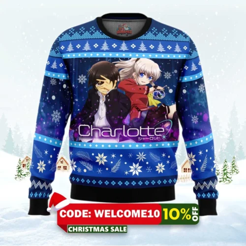 yuu and nao charlotte ugly christmas sweater 1