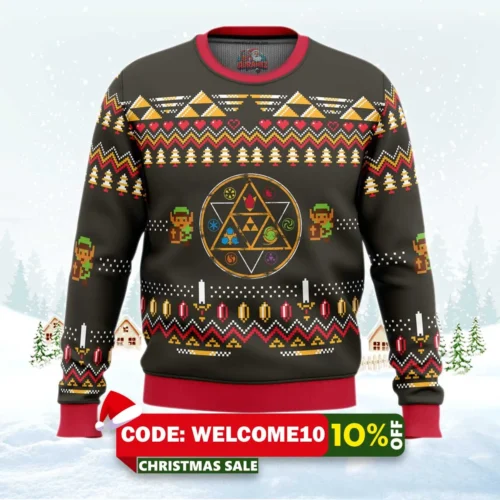 zelda rubies ugly christmas sweater 1